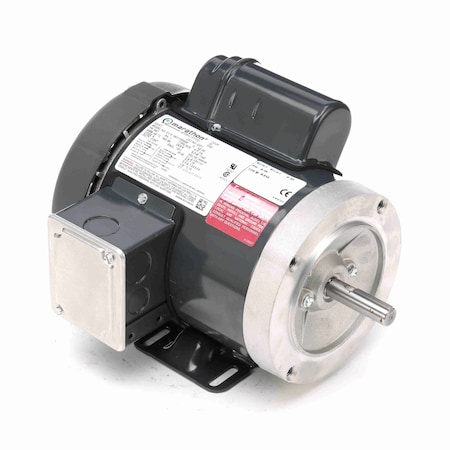 Leeson General Purpose Motor, 0.25 HP, 1 phase, 1200 RPM, 115/208-230 V, 56C Frame, TEFC G577